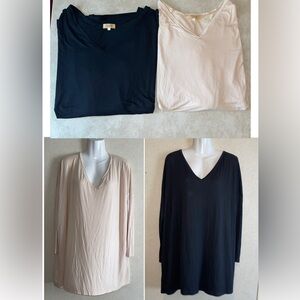 Piko 1988 Black and Cream V-Neck Tops Bundle